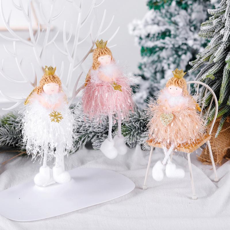 

Party Favor Christmas Ornaments Creative Crown Angel Doll Hanging Pendants For Kids (White)