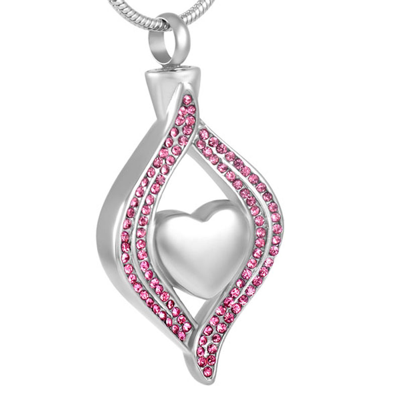 

IJD8111Cremation Jewelry for Ashes Classic Style Keepsake Necklace Made with Stainless Steel Heart Shaped Memorial Locket