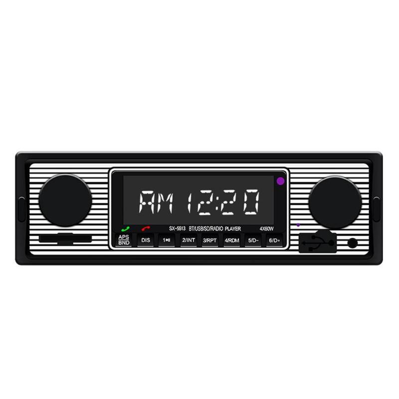 

Bluetooth Vintage Car Radio MP3 Player Stereo FM USB AUX Classic Car Stereo Audio Automobile Electronic Accessories Radio