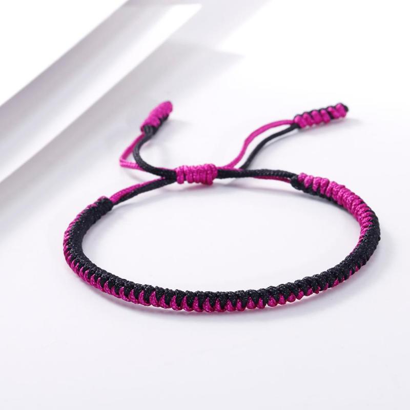 

Woven Braided Rope Bracelets For Women Men Pray Yoga Handmade Adjustable String Knot Simple Friendship Bracelet Bangle Gifts New