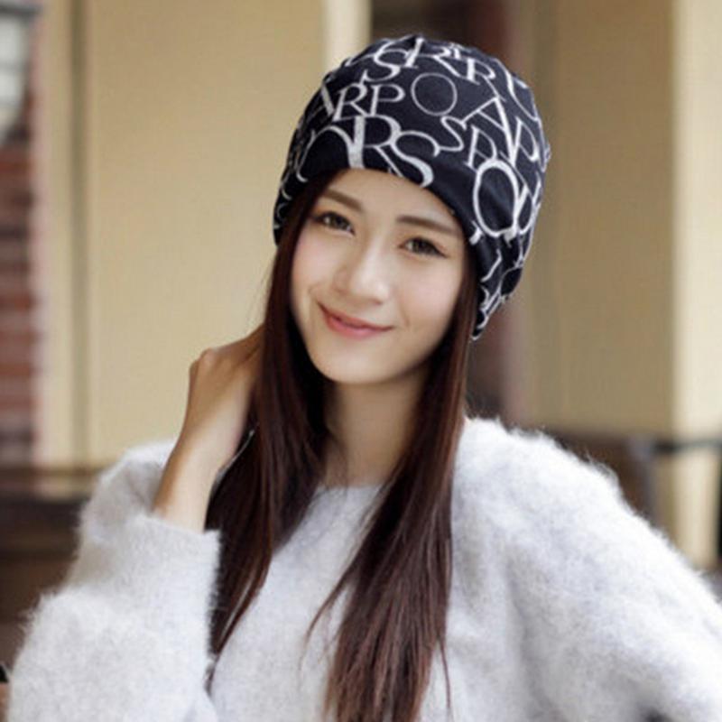 

Birthday Gift Multifunction Cute Daily Letter Print Winter Hair Accessories School Attractive Baggy Women Hat, Khaki