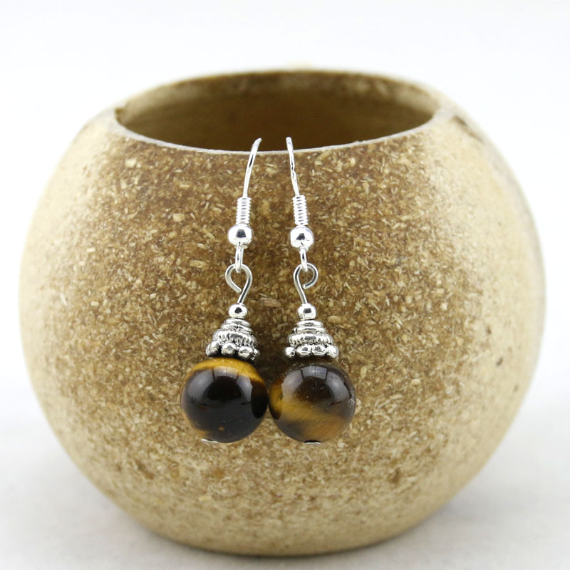 

Fashion Natural stone Earrings 8 style Hypoallergenic Ear Pendientes gift customizable brincos Factory wholesale