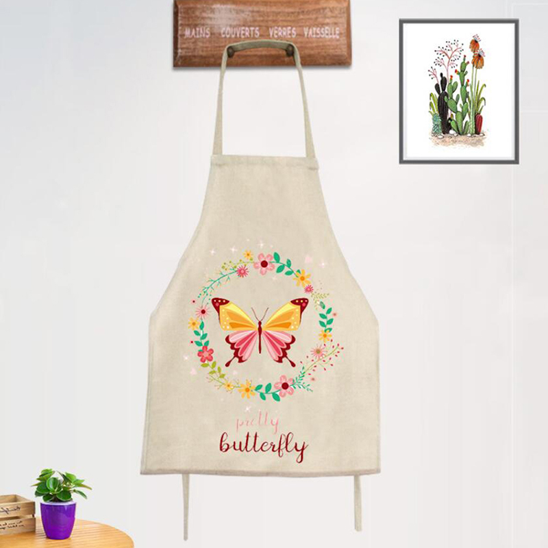 

Aprons Cartoon Printed Apron Men Women Home Antifouling Cooking Kitchen Novelty BBQ Party Cleaning