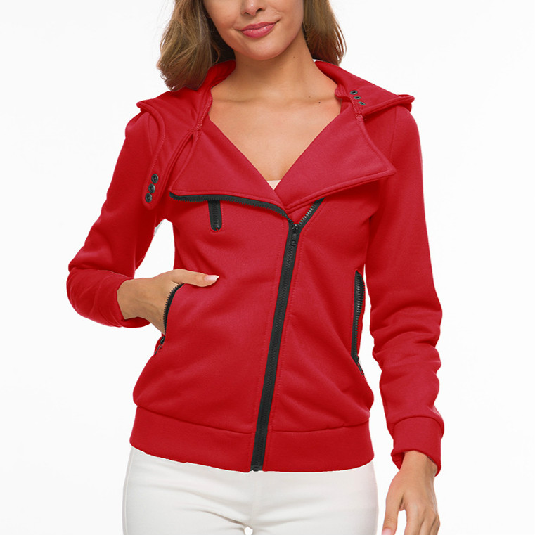 

2020 Women Hoodies Jacket Women Long Sleeve Sweatshirts Zipper Hoody Jumper Overcoat Outwear Harajuku Female Hoodies Jackets, Black