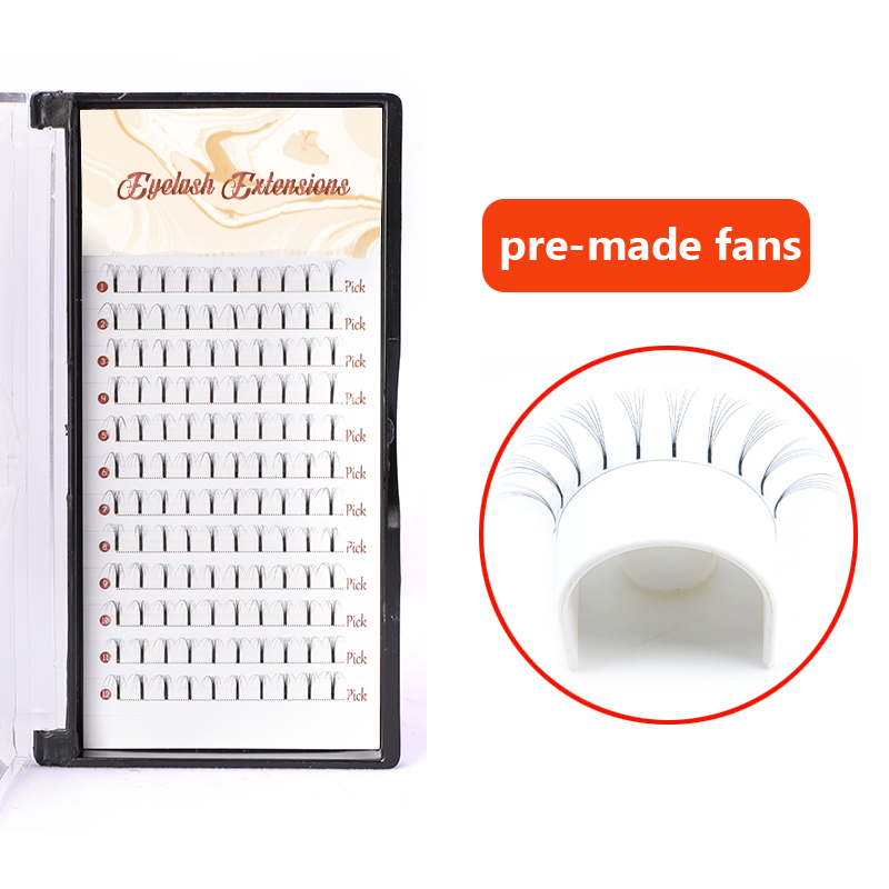

0.07 thickness 12 Lines 3D/4D/5D/6D/7D Long Stem Premade Fans Russian Volume Pre-made Lashes Extension Faux Mink