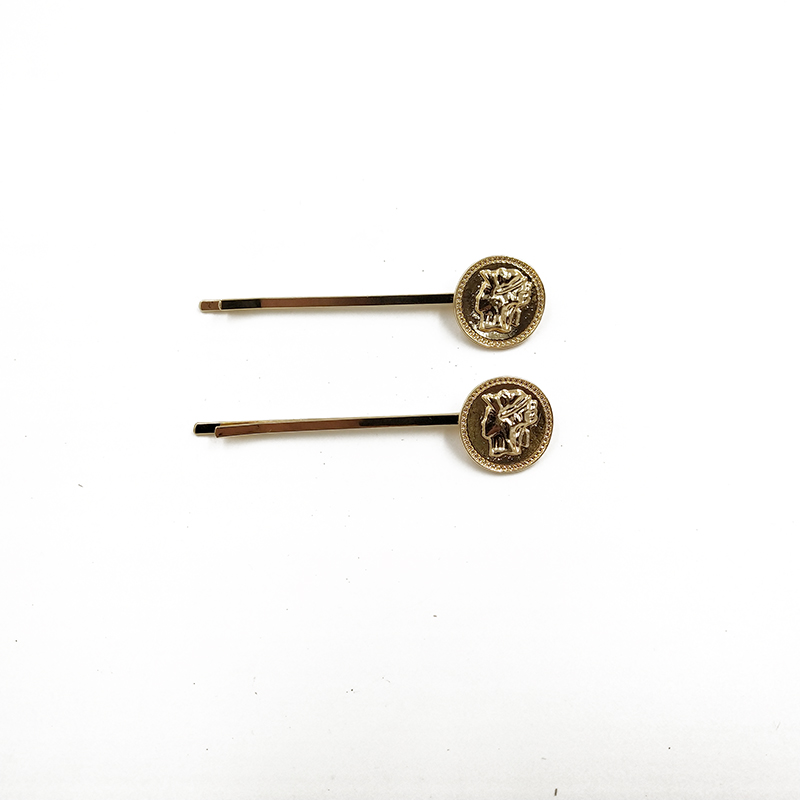 

New Baroque Hairpins Women Vintage Metal Beauty Head Hair Clips Fashion Goth Hair Jewelry Gold pins Accessories 2020