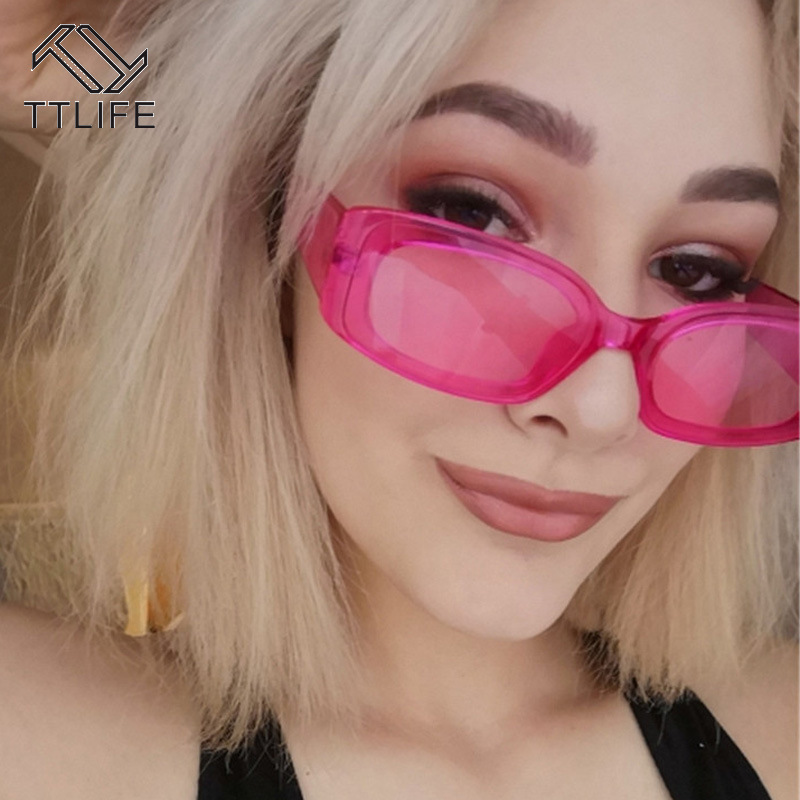 

TTLIFE Pink Small Frame Sunglasses Women 2020 Glasses Frame Square Vintage Eyeglasses Female Colorful Eyewear Gafas De Sol