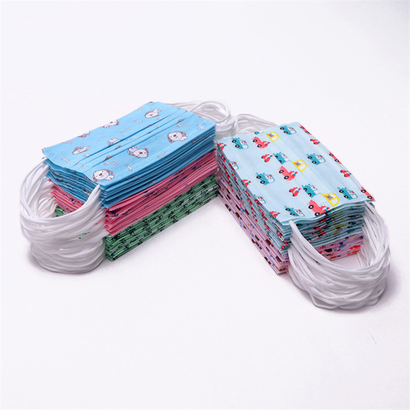 

DHL Free ship Kids Children Face Mask Cotton PM2.5 Cartoon Active Carbon Facial Masks 3 Layers Anti Protective Mask For Boy Girl