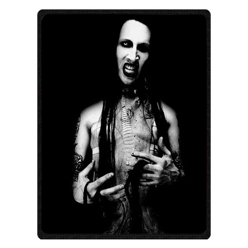 

New Marilyn Manson Print Baby Kids Child Summer Aircon Blanket Soft Thick Flannel Fleece Warm Spring Blankets