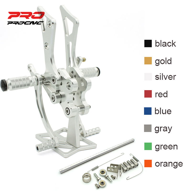 

For FZ1 FZ8 2001-2005 Adjustable Aluminum Motorcycle Rearset Footrest Footpeg Rear Set Footrest High Quality Foot Pegs