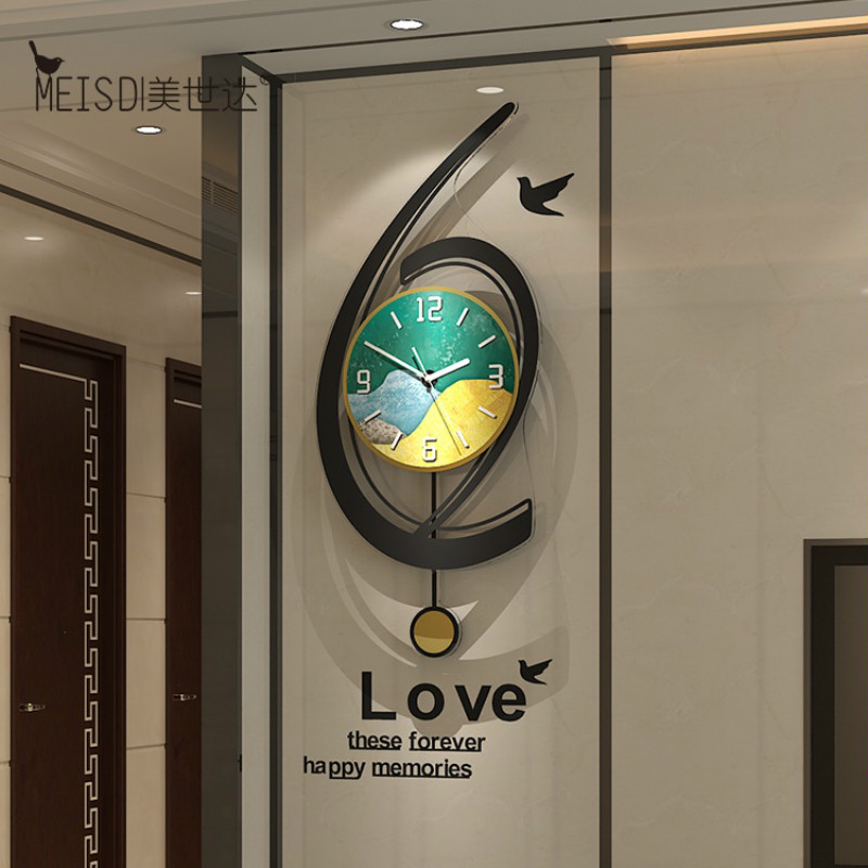 

Luxury Large Wall Clock Nordic Art Mute Metal Abstract Home Simple Creative Wall Clock Modern Design Living Room Decor DA60WC