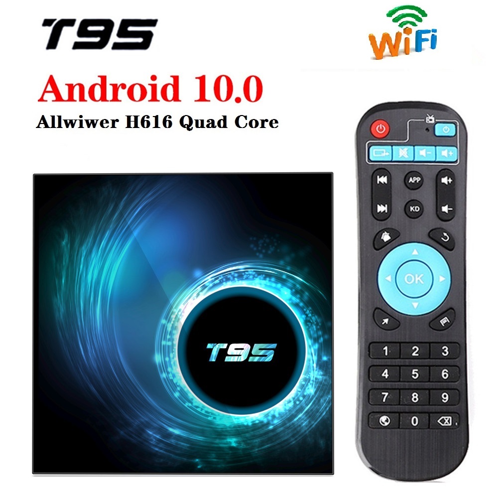 

T95 Android 10.0 TV Box H616 Quad Core 4GB+32GB Support 2.4G Wifi 6K Caja de tv android PK X96 Air A95XF3