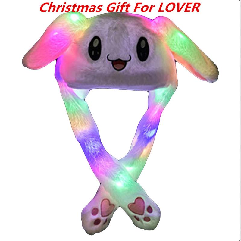 

Fashion Llluminate Winter Cute Plush Light Ear Hat Wrap Warm Hat Cap Christmas Gift For Women Baby Boy Girl #01