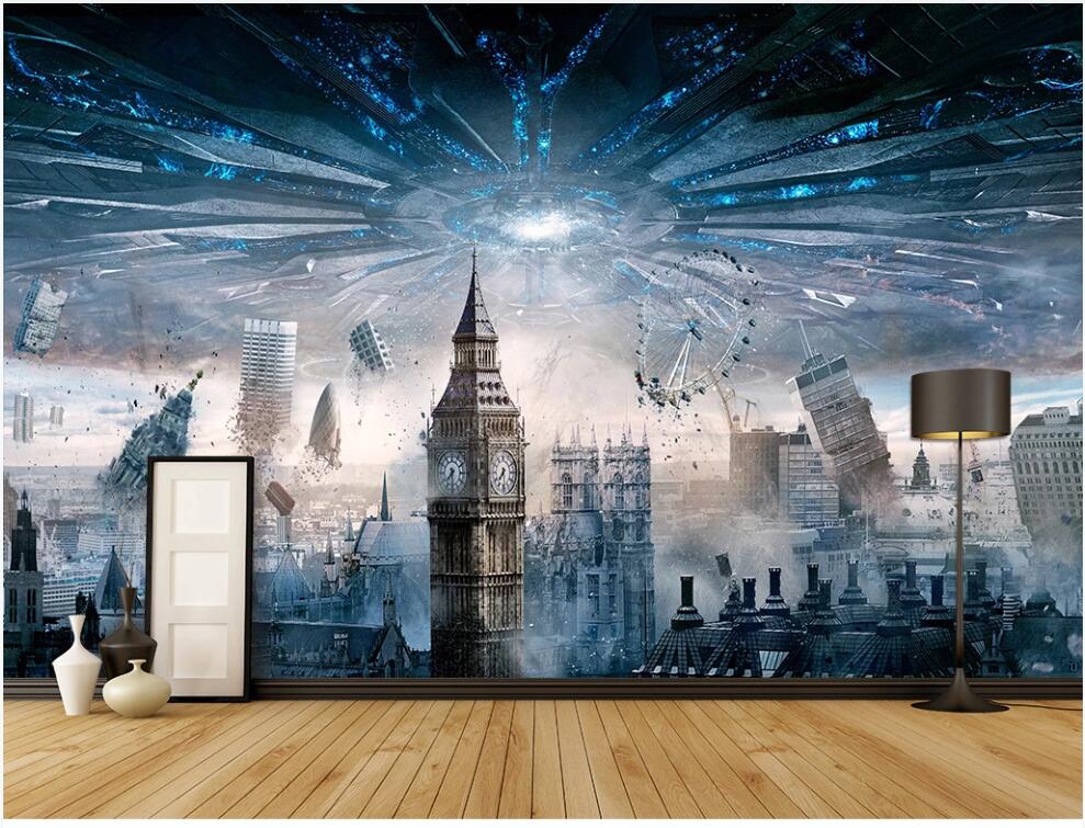 

3d wallpaper custom photo mural Apocalyptic science fiction movie background home decor 3d wall murals wallpaper for living room, Non-woven wallpaper