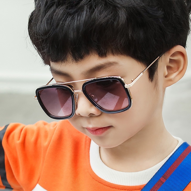 

Baby Sunglasses Children Sunglasses Same Style Metal Ring Glasses Men and Women Same Style Kids Fashion