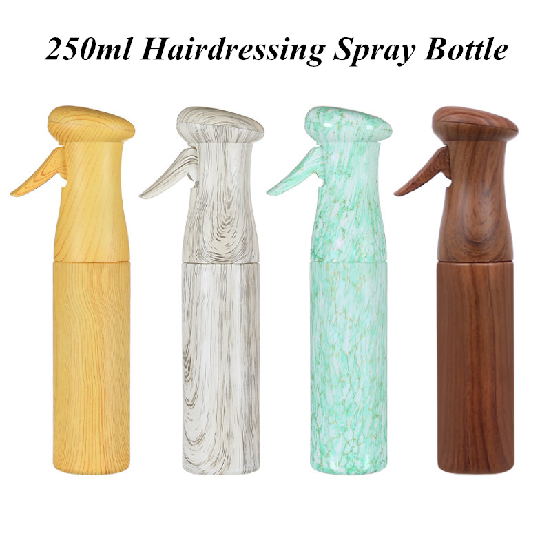 

250ml Wood Grain dressing Spray Bottle Refillable Mist Bottle Salon Barber Tools Water Sprayer Care Tools G0723