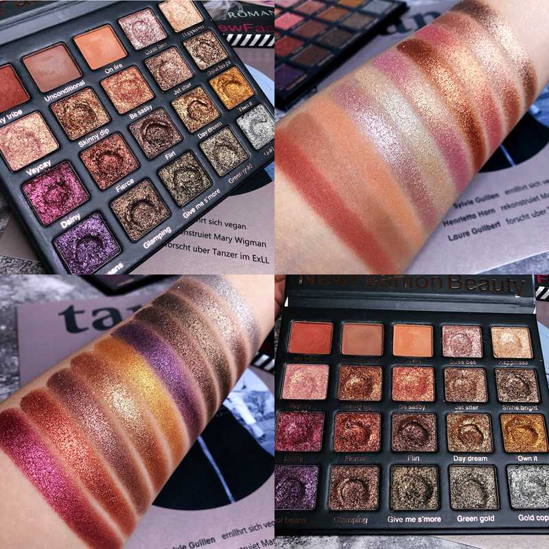 

Eyeshadow Pallete 20 Color Shimmer Matte Glitter Eyeshadow Palette Nude Pigment Smoky Warm Makeup Palette Cosmetic, 02
