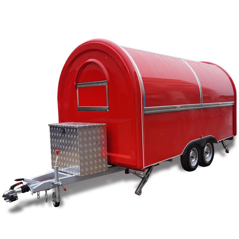 

Mobile Food Truck Concession Food Trailer 400x200x240cm Red