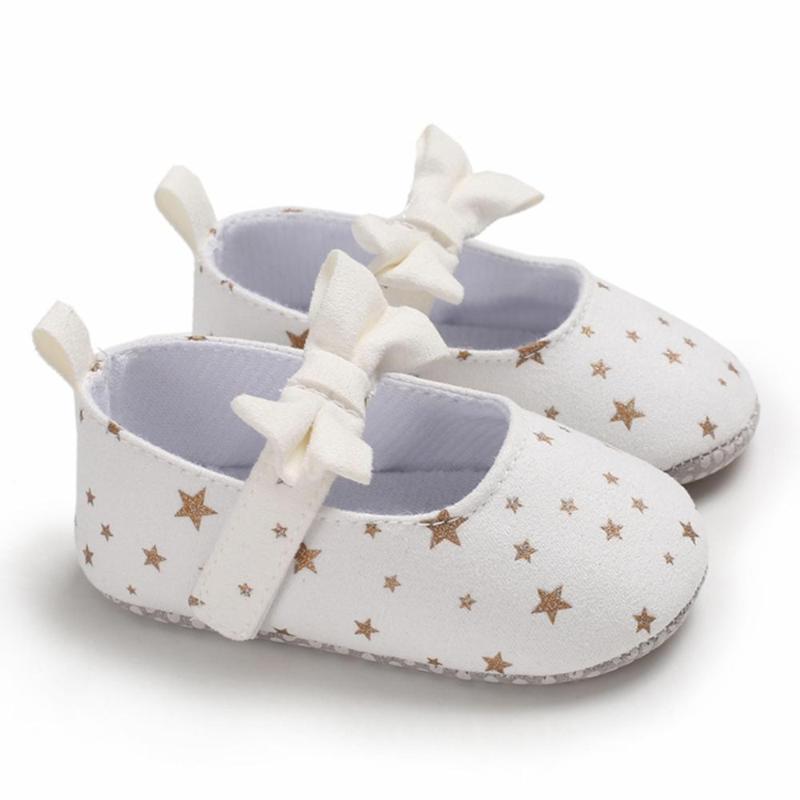 

Baby Shoes Girls First Walkers For Newborns Autumn Soft Sole Non-Slip Infant Bowknot Princess Shoes Sneakers -18M