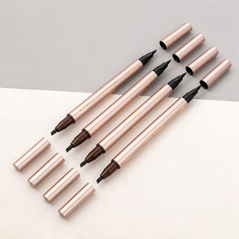 

Double-end Eyeliner Eyebrow Pen Long Lasting Waterproof Smudge-proof Quick-drying Liquid Eye Liner Brow Pen Pro