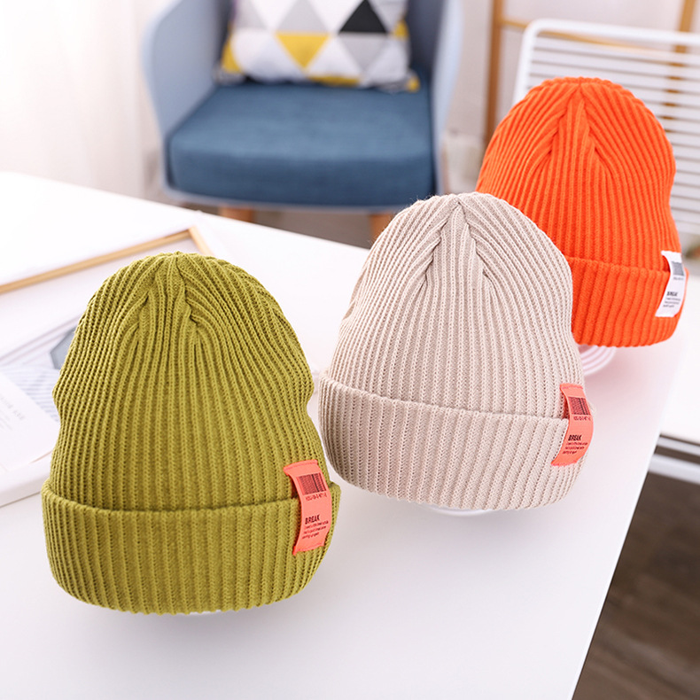 

2020 Children Knitted Hat Flower baby woolen hat children autumn cute kid