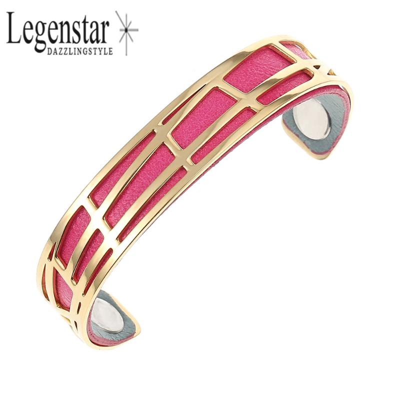 

Legenstar Pulseira Feminina Masculina Satin Ribbon Stainless Steel Reversible Leather Band Bracelet 2020 New