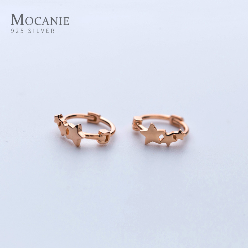 

Hoop & Huggie Mocanie Fashion 925 Sterling Silver Simple Tiny Star Classic Earring For Women Korea Style Fine Jewelry Accessories