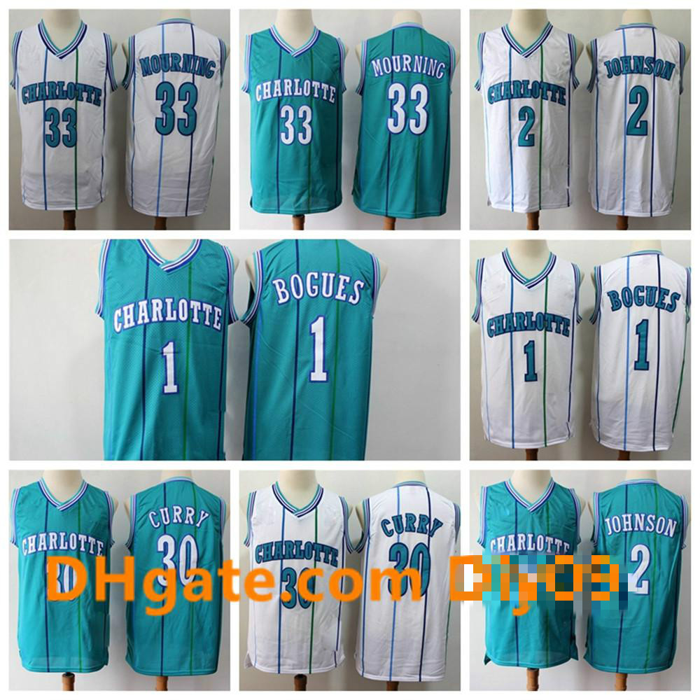 

Vintage Charlotte Hornets Throwback Basketball Jersey 15 Kemba Walker 1 Tyrone Muggsy Bogues 30 Dell Curry 2 Larry Johnson Jerseys, Show