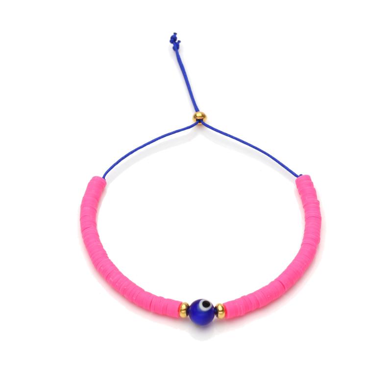 Wholesale 12pcs Charmant bohème Argile Polymère Fimo Bead Stretch Bracelets