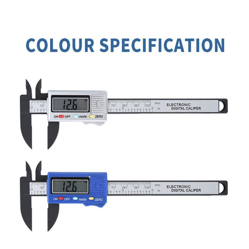 

100mm LCD Digital Electronic Carbon Fiber Vernier Calipers Gauge Micrometer Pie De Rey Paquimetro Measuring Tools practical#w