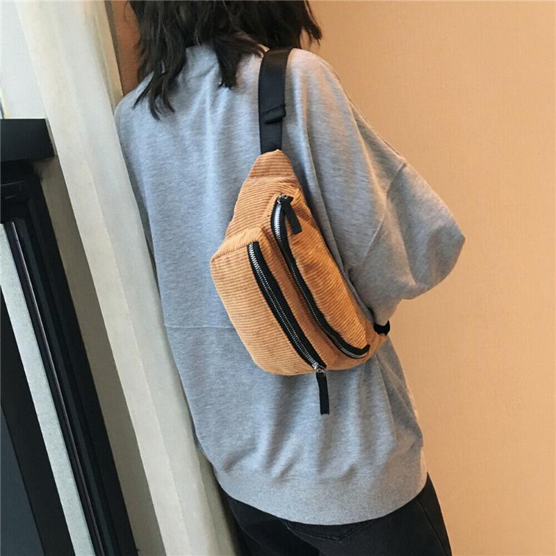 

Fashion Women Bum Bag Fanny Money Wallet Travel Holiday Waist Belt Pouch, Black