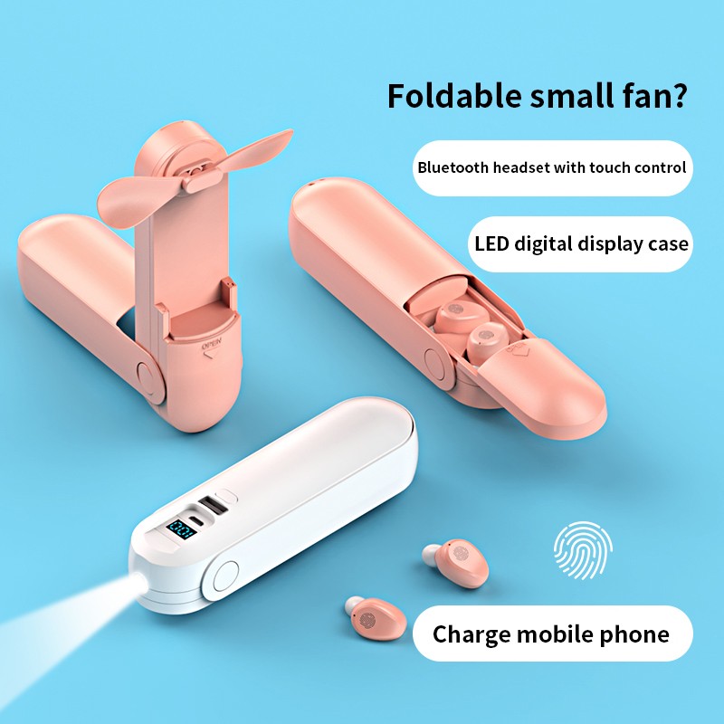 

Bluetooth Wireless Sports Headphone Hifi Sound Mini Earphone Waterproof Gaming Headset Touch Control with Fan with Mic