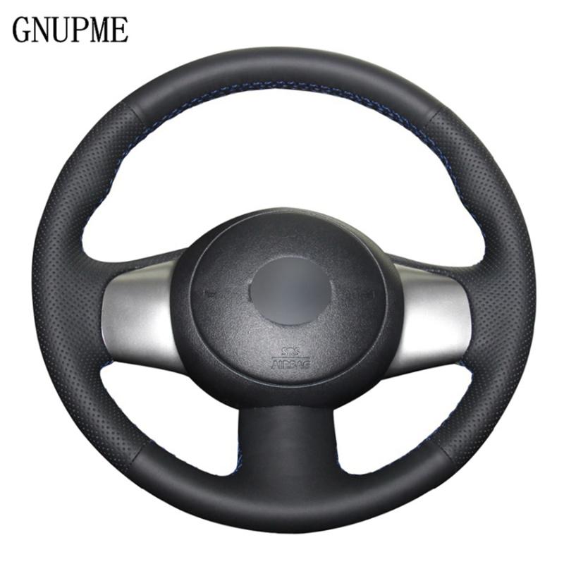 

DIY Black Artificial Leather Car Steering Wheel Covers for March 2010-2020 Sunny 2011-2013 Versa 2012-2014
