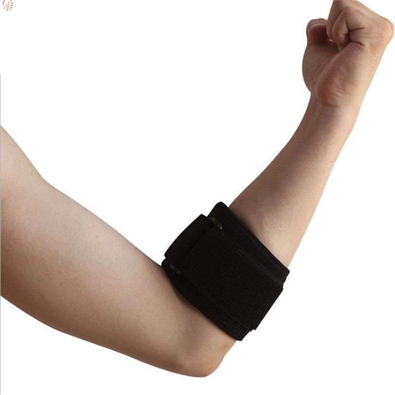 

1Pcs Adjustbale Elbow Support Guard Pads For Tennis Golf Strap Elbow Lateral Pain Black Protector, Black;gray