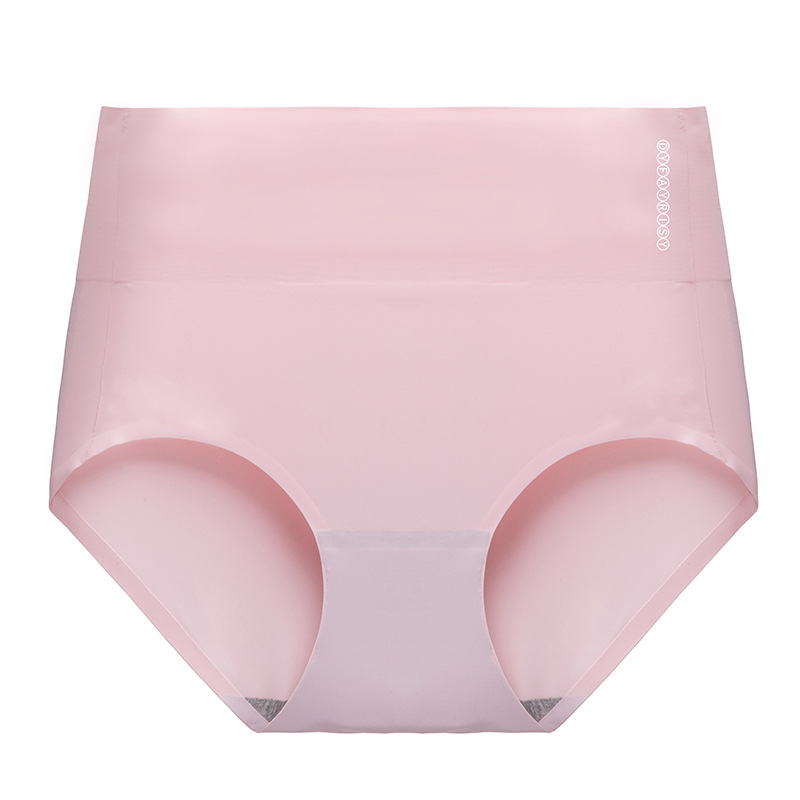 

Ice Silk Briefs Women's Underwear Lingerie High Waist Panties Antibacterial Underpants Breathable Seamless Female Intimates, 1pc blue