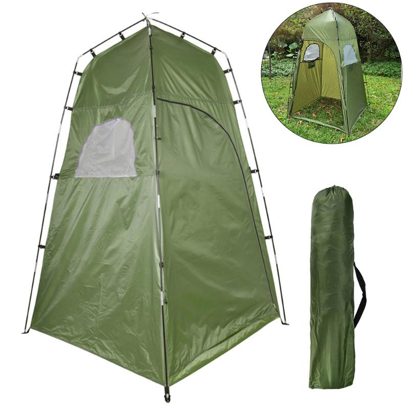 

Portable Camping Shower Tent Awning Canvas Folding Outdoor Toilet Room for Privacy Showing Changing Clothes 2020 New Tent