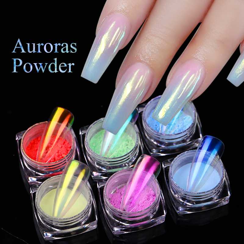 

1 Piece Mirror Nail Glitter Powder Shell Shimmer Powder Glimmer Dust Pretty Shimmer Laser Glitters Nail Art Decorations