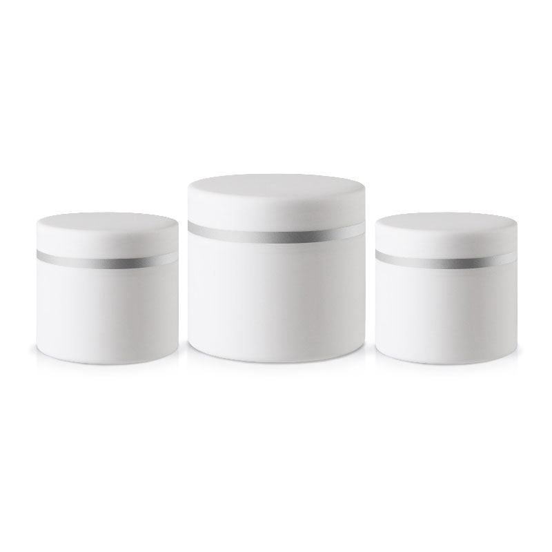 

30g 50g 100g White Double Wall Frosting Cosmetic Cream Container With Hot Stamping Personal Care Cream Bottle Jar Face Pot