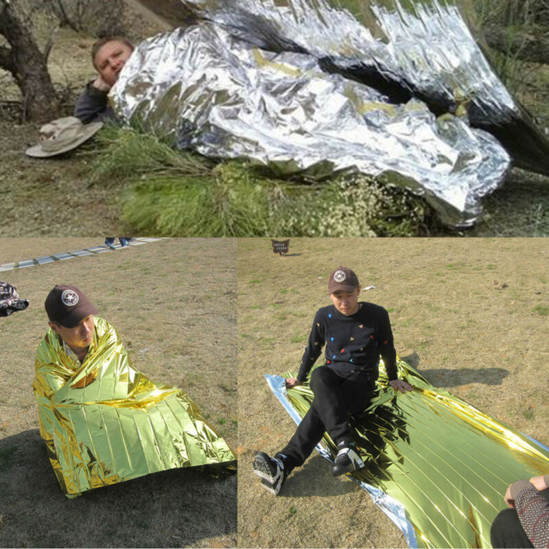 

New Fashion Waterproof Emergency Solar Blanket Safety Survival Insulating Mylar Thermal Heat