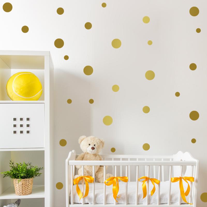 

Children's room Nordic Style Ins Decorative Stickers Cartoon cute Dots Wall Sticker Removable DIY Baby Wall Decal
