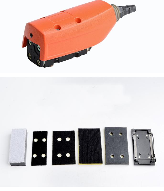 

Pneumatic air line Sander+ 6 pads, air Line Groove Corner track Sandpaper,air Polishing sanding machine tools