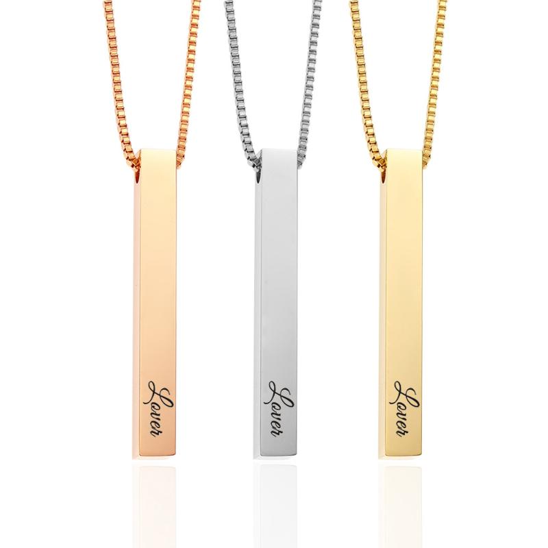

Four Sides Square Name You Are My Person Necklace Gold Stainless Steel Pendant For Women/Men Birthday Gift