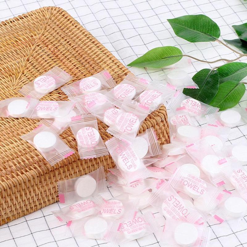 

50pcs Net Weave Disposable Cotton Towel Washing Face Pad Removable Tissue Cosmetic Makeup Remover Tool Wet Dry Cloth Wipes