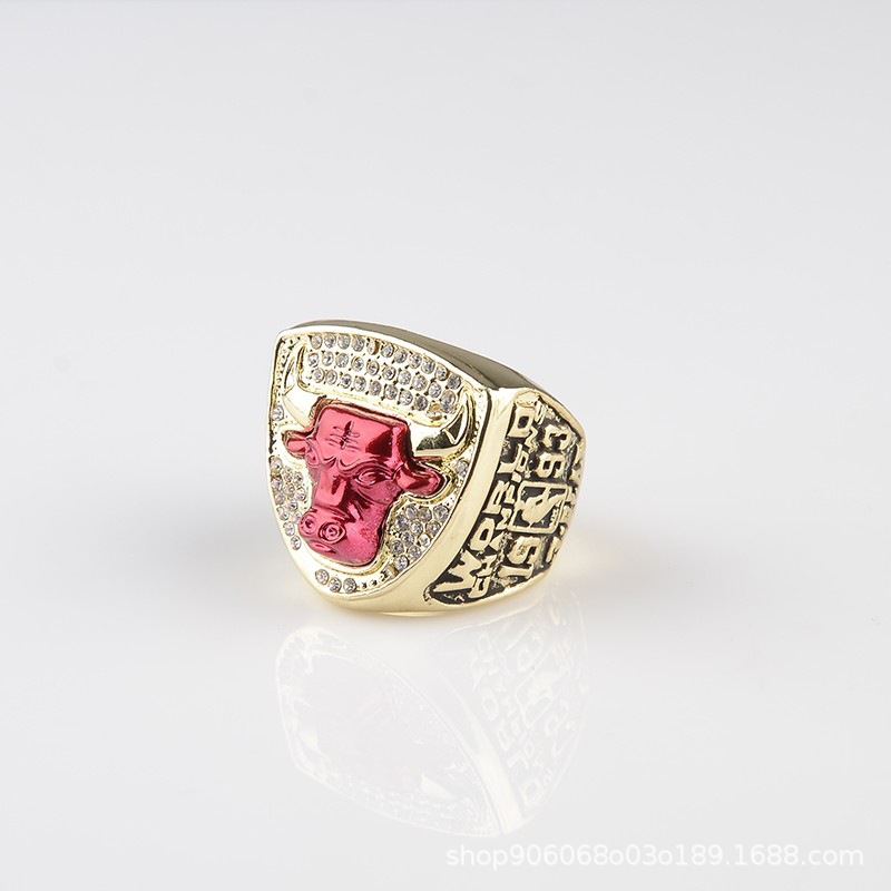 

Europe American Newest Men fashion jewelry 1993 bull championship ring alloy sports fans collection souvenirs Christmas gift, Golden;silver