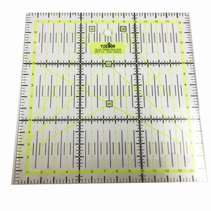 

Home Garden Arts Crafts Sewing Needle Arts Craft Sewing Tools Accessory 15 * 15cm *0.2cm Patchwork Quality Ruler (08710