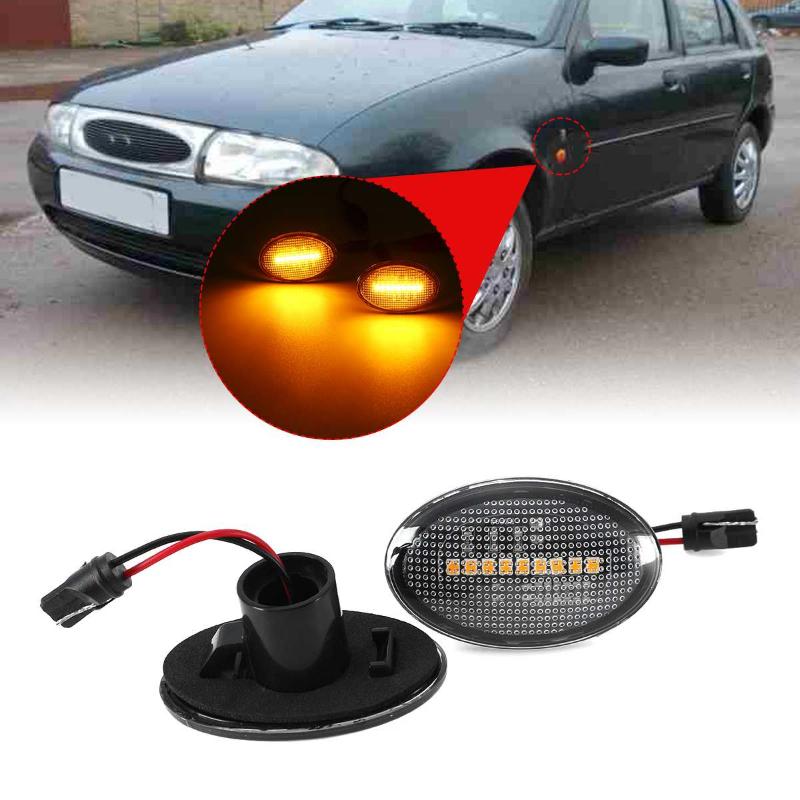 

2x Dynamic LED Side Marker Lights 12V Flowing Turn Signal Light Blinker for Transit / Tourneo 6 7 00-14 Ka 96-08, As pic