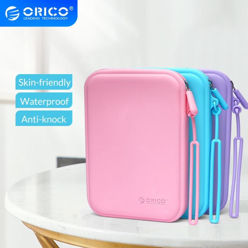 

ORICO Silicone Earphone Bag Candy Color Earphone Case Protable Coin Purses Waterproof Skin Storage Bag For USB Cables key Coin