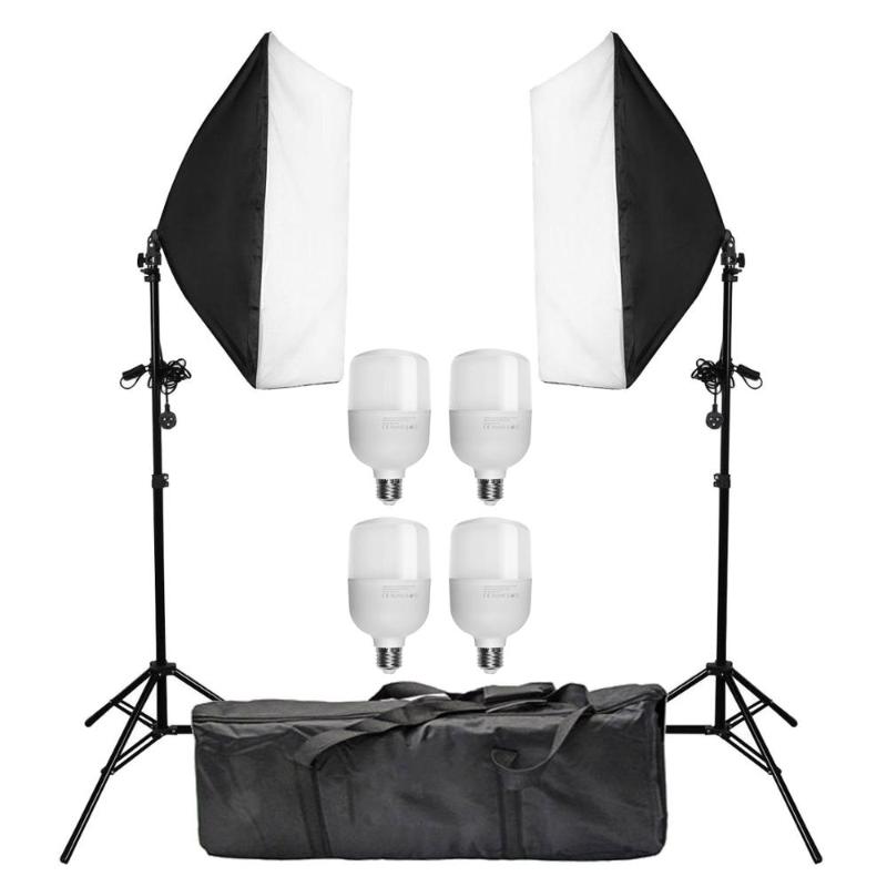 

ZUOCHEN 100W LED Continuous Lighting Softbox Photography Studio Soft Box Light Stand Kit For Facebook Intergram Youtube Live