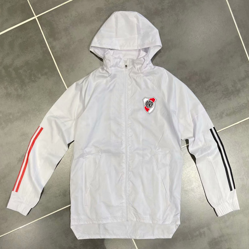 

Adult 20 21 river plate Windbreaker jackets 2020 2021 Hoodies Sports jackets Hooded zipper winter coat Running Men's Jackets
