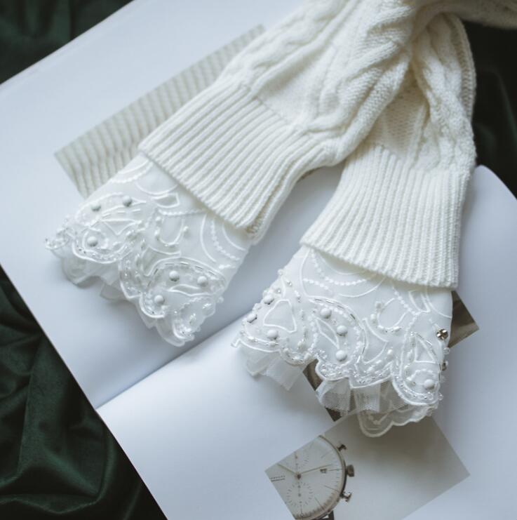 

Women's vintage lace glove lady's fake lace arm sleeve fingerless glove R461
